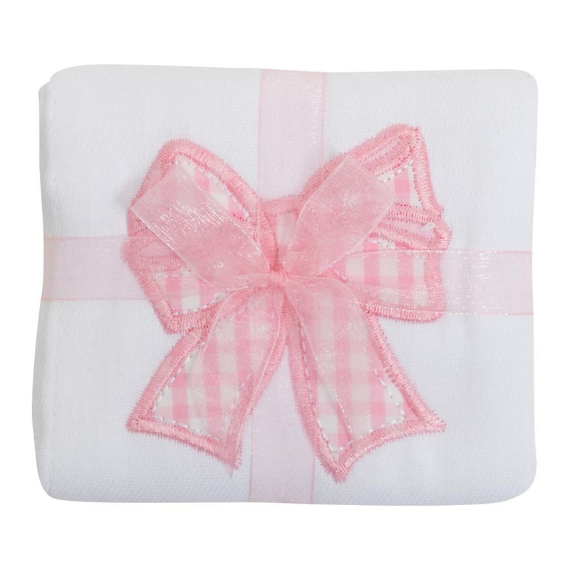 Pink Bow Burp Cloth (Personalization Included)
