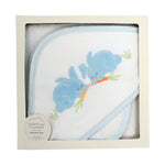 Blue Bunny Box Hooded Towel Set (Personalization Included)
