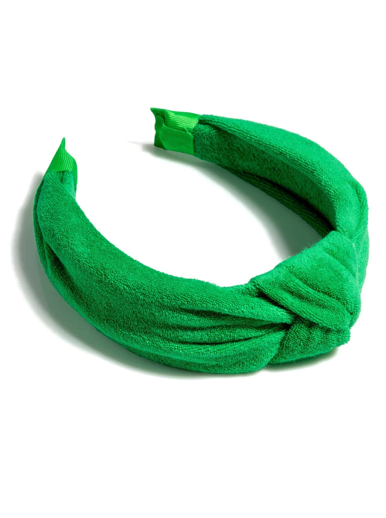 Green Terry Knotted Headband