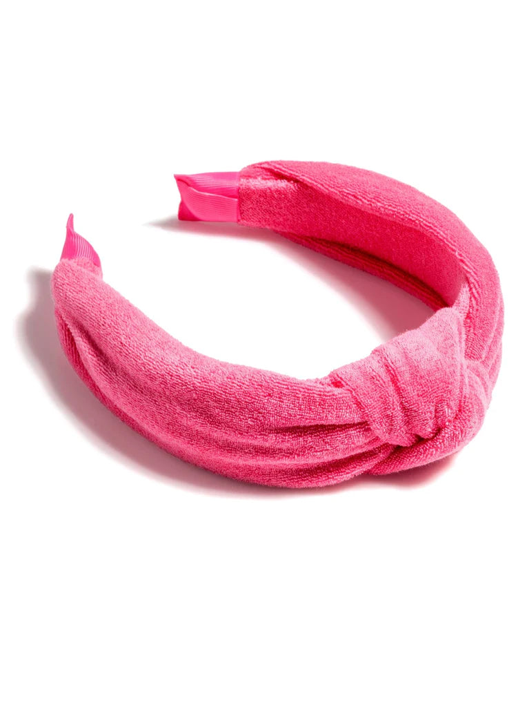 Pink Terry Knotted Headband