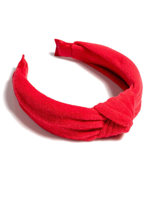 Red Terry Knotted Headband