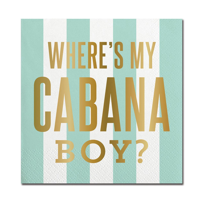 Cabana Boy Foil Cocktail Napkins