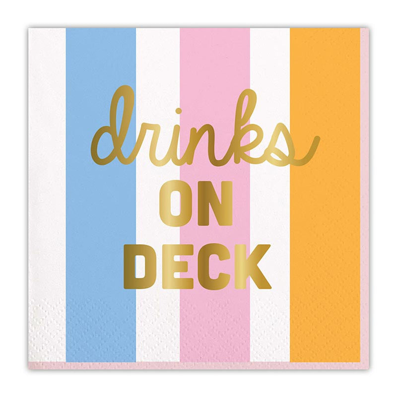 Drinks on Deck Foil Cocktail Napkins