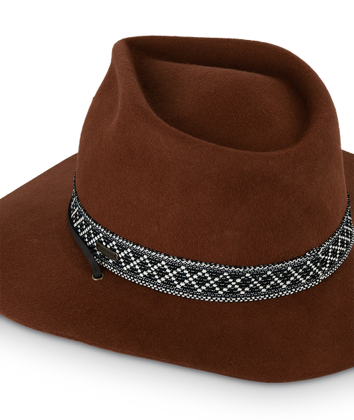 Chestnut Phoenix Wide Brim Hat J.A. Whitney