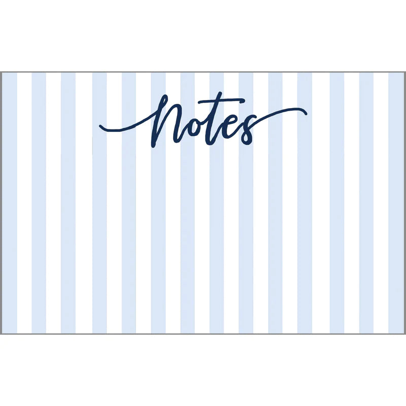 Blue Cabana Stripes Slab Notepad 8.5"X5.5"