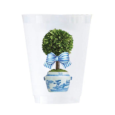 Striped Topiary Shatterproof Cups