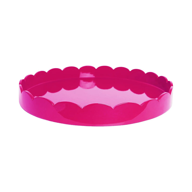 Pink Round 16x16 Scalloped Tray - Personalization Temporarily Unavailable (see description for details)