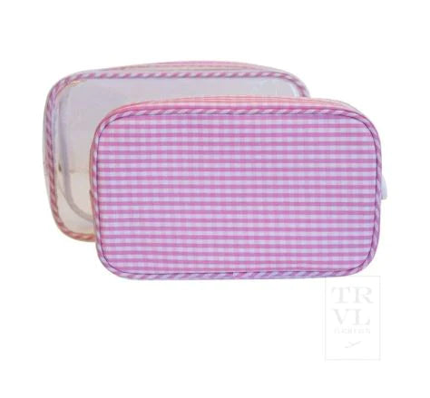 TRVL Duo Clear Pink Gingham - Personalization Included