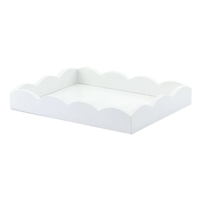White 11x8 Scalloped Tray - Personalization Temporarily Unavailable (see description for details)