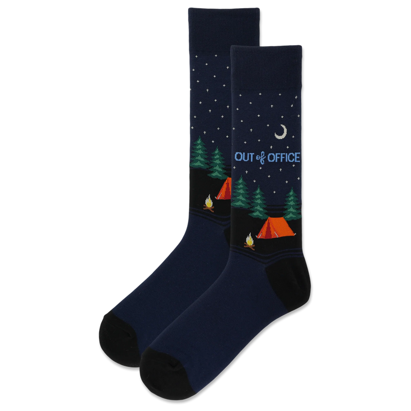 Men's Crew Socks - Out of Office (Camping)