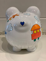 Hand-Painted Personalized Piggy Bank - Train *TEMPORARILY UNAVAILABLE - See description for details