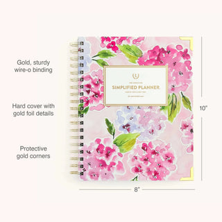 Blushed Hydrangea Spiral Weekly Planner - J.A. Whitney