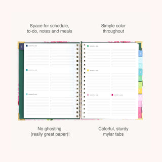 Blushed Hydrangea Spiral Weekly Planner - J.A. Whitney