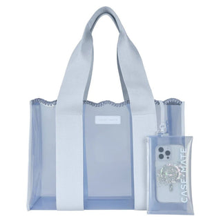 Caroline Blue Crochet Wave Jelly Tote - J.A. Whitney