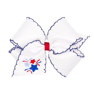 White w/ Fireworks King Bow - J.A. Whitney