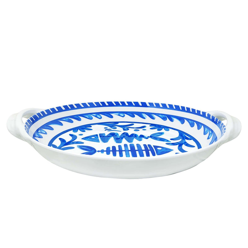 Mediterraneo Large Two Handled Shallow Bowl