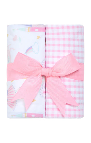 Princess Set of 2 Fabric Burp Cloths (Personalization Included)