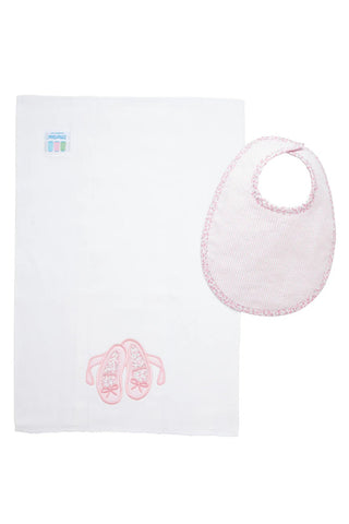 Ballet Box Set: Burp Cloth & Bib (Personalization Included) - J.A. Whitney