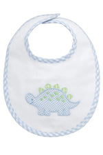 Blue Dino Applique Bib (Personalization Included)