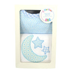 Blue Lullaby Box Set: Burp Pad & Bib (Personalization Included)