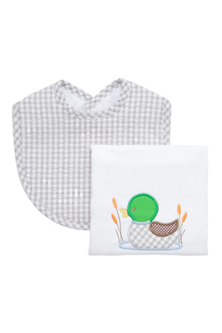 Mallard Box Set: Burp Cloth & Bib (Personalization Included)