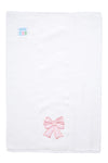Pink Bow Applique Burp Cloth (Personalization Included)