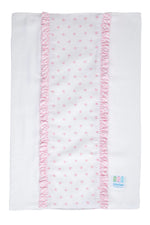 Pink Bow Fancy Fabric Burp (Personalization Included)