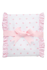 Pink Bow Fancy Fabric Burp (Personalization Included)