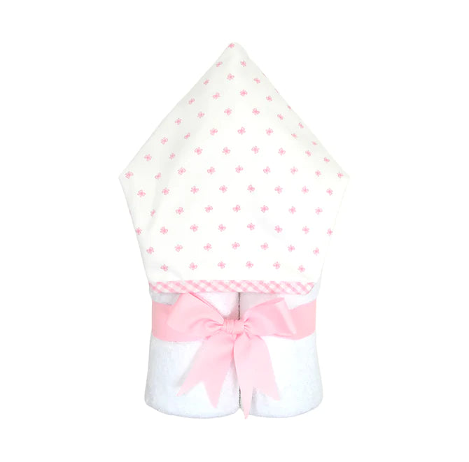 Pink Bow Fabric Everykid Towel (Personalization Included)