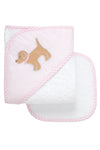 Pink Lab Puppy Box Hooded Towel Set (Personalization Included)