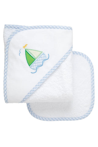 Sailboat Box Hooded Towel Set (Personalization Included) - J.A. Whitney