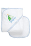 Sailboat Box Hooded Towel Set (Personalization Included)