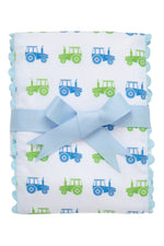 Tractor Fancy Fabric Burp (Personalization Included)