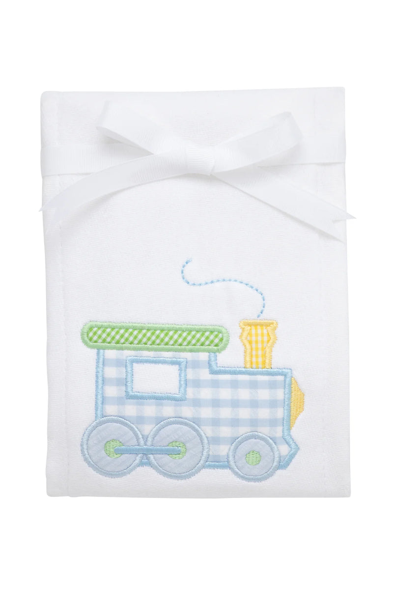 Train Applique Burp Cloth (Personalization Included)