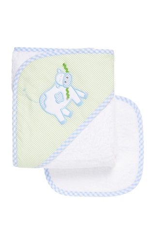 Blue Cow Box Hooded Towel Set (Personalization Included) - J.A. Whitney