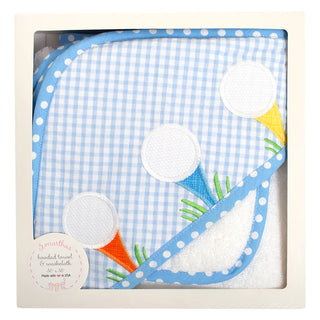 Golf Box Hooded Towel Set (Personalization Included)