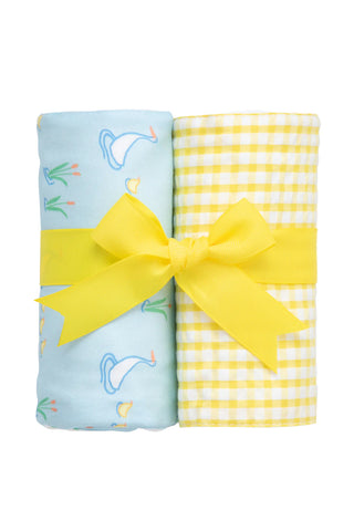 Duck Set of 2 Burp Cloths (Personalization Included)