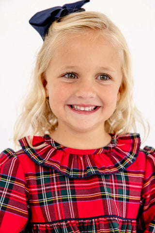 The Beaufort Bonnet Company - LS Ramona Ruffle Dress - Prep Plaid