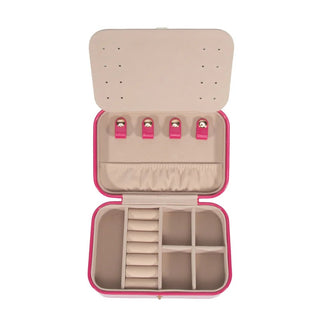 Fuchsia Pearl Travel Jewelry Organizer - J.A. Whitney