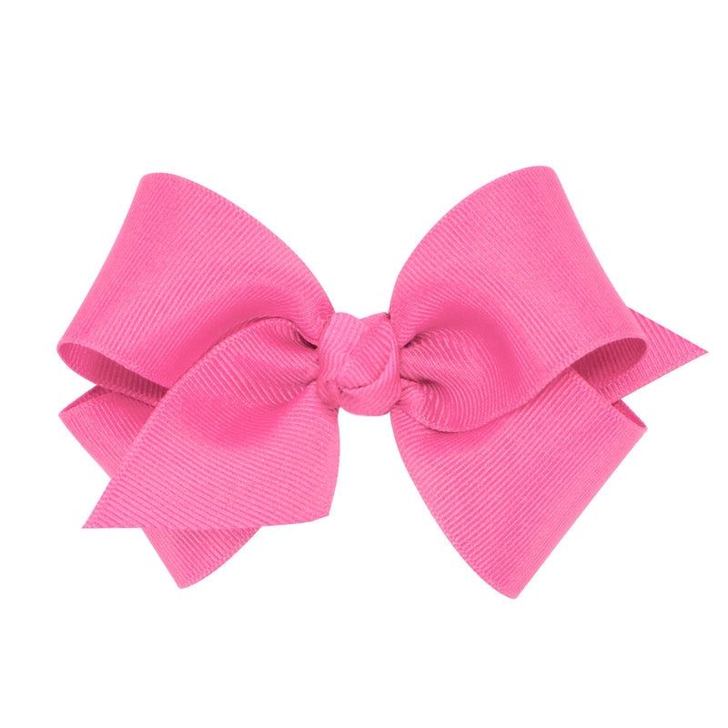 Small Hot Pink Bow w/ Knot Wrap