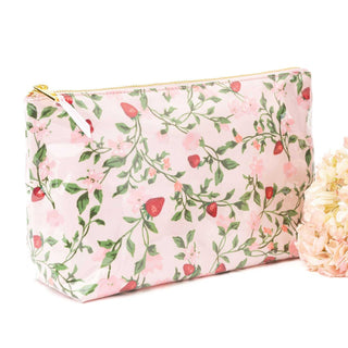 Botanical Berry Clear Coated Travel Cosmetic Case (Personalization Included) - J.A. Whitney