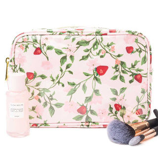 Botanical Berry Coated Rectangular Cosmetic Case (Personalization Included) - J.A. Whitney