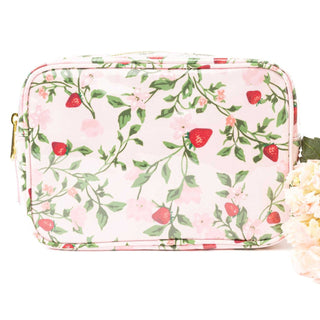 Botanical Berry Coated Rectangular Cosmetic Case (Personalization Included) - J.A. Whitney