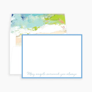 Blue May Angels Surround You Always Notecards - J.A. Whitney
