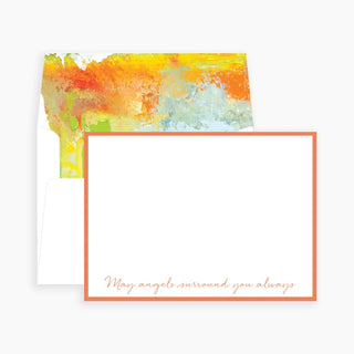 Orange May Angels Surround You Always Notecards - J.A. Whitney
