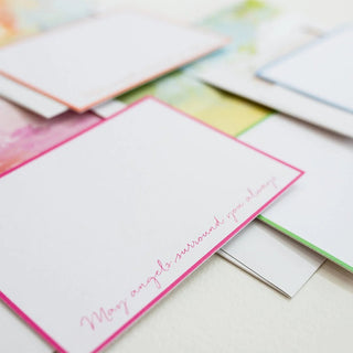 Pink May Angels Surround You Always Notecards - J.A. Whitney