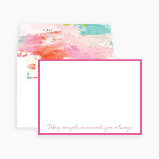 Pink May Angels Surround You Always Notecards - J.A. Whitney