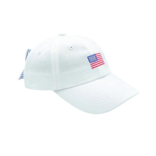 American Flag Bow Baseball Hat by Bits & Bows