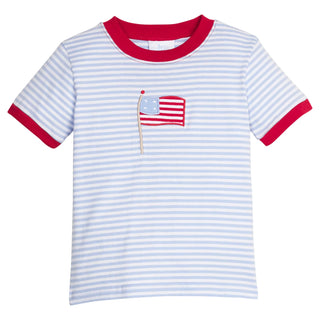 Little English Flag Applique T-Shirt