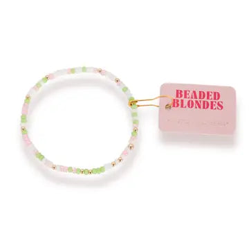 Green, Pink & White Sprinkle Bracelet